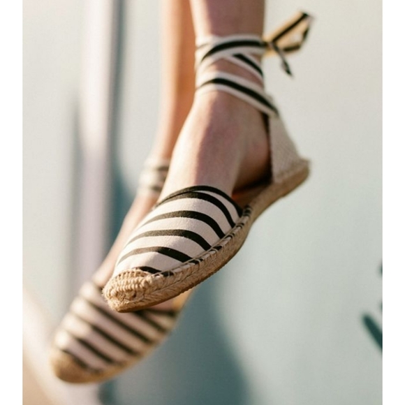 soludos classic canvas stripe espadrille sandal